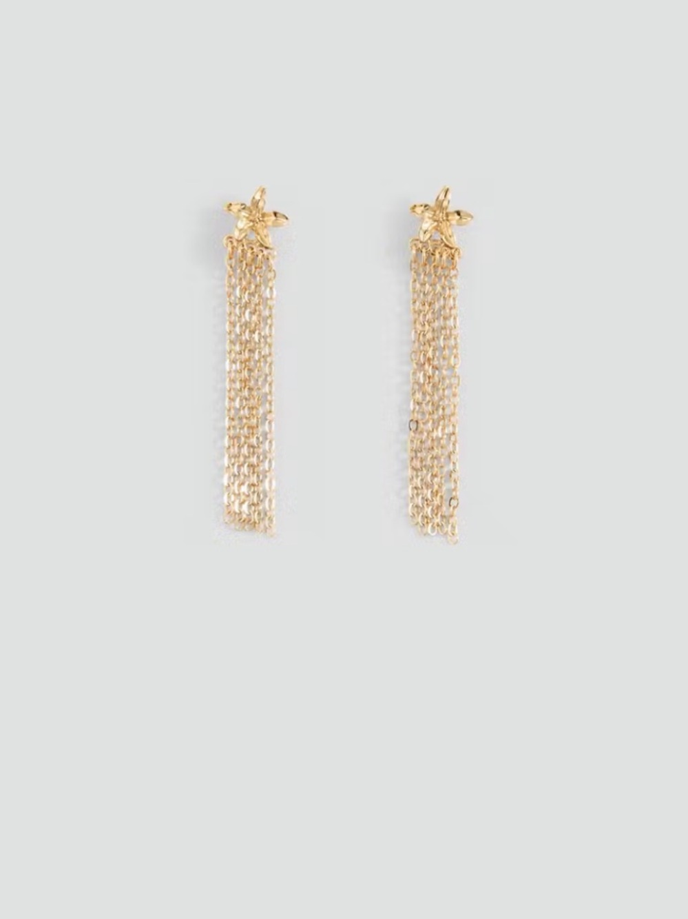 Mango FLOWER DESIGN CASCADE EARRINGS